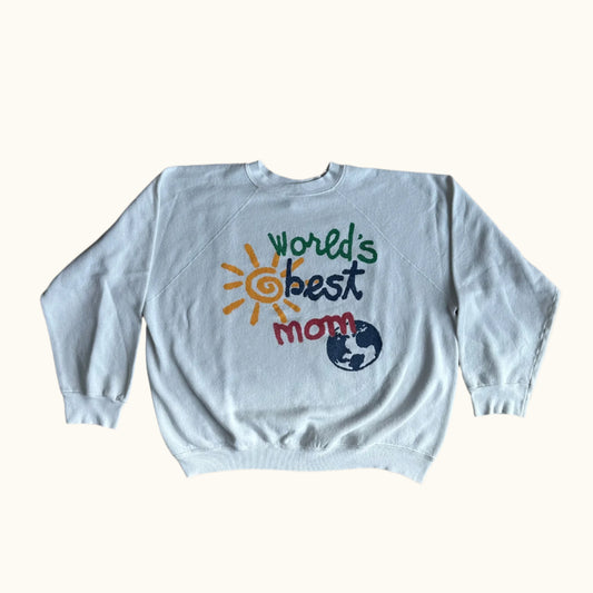 Vintage 90's worlds best mom sweatshirt size L