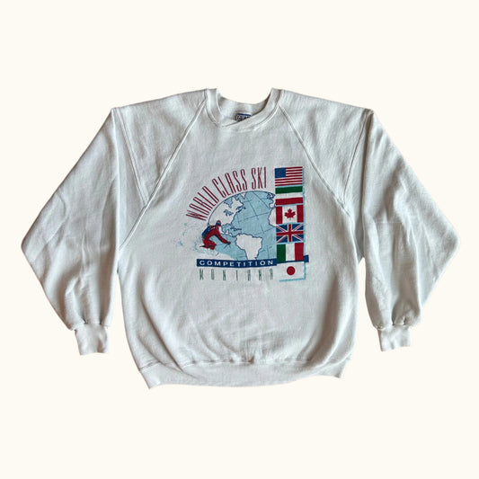 Vintage 90's World Class Ski competition Montana sweatshirt size XL